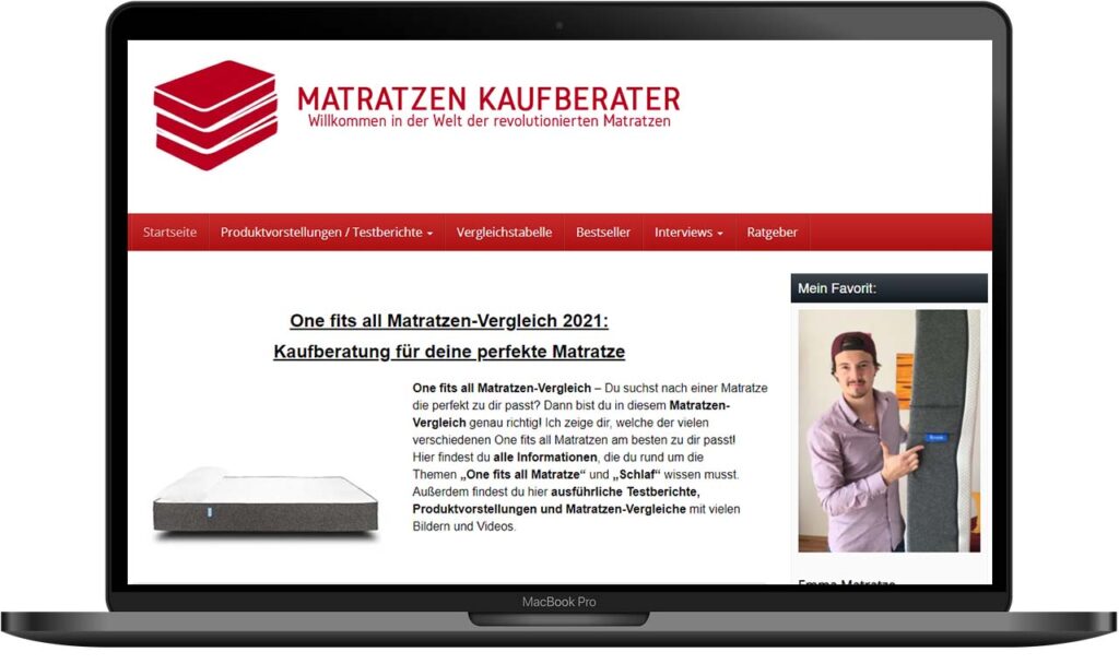 Matratzen Kaufberater Website